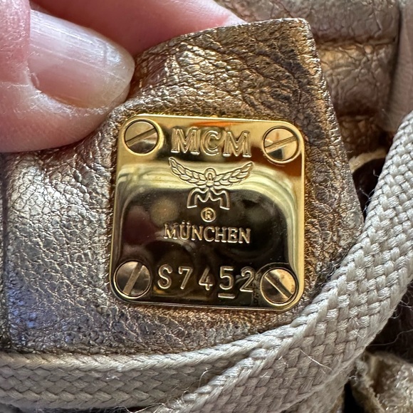 MCM 24K Gold Wedge Sneakers - Picture 13 of 16